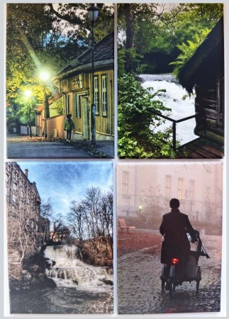 Fire stk. 76 x 53 mm kjøleskapsmagnet - Bilder fra Oslo